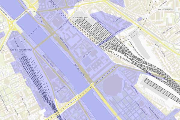 zone-inondable zona de inundación paris gare de lyon